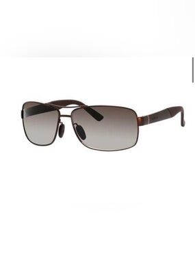 GUCCI NWOT Men's Pilot/Rect Wrap Havana Brown Gradient 63-14-130 Sunglasses